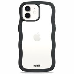Holdit Wavy Case Apple iPhone 12 (Pro) - Black / Transparent
