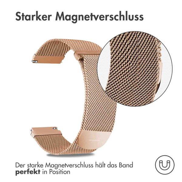 imoshion Magnetisches Milanaise Armband -   Universelle 22 mm Anschluss - Größe S - Rosé gold