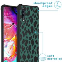 imoshion Design Hülle mit Band für das Samsung Galaxy A70 - Panther Illustration