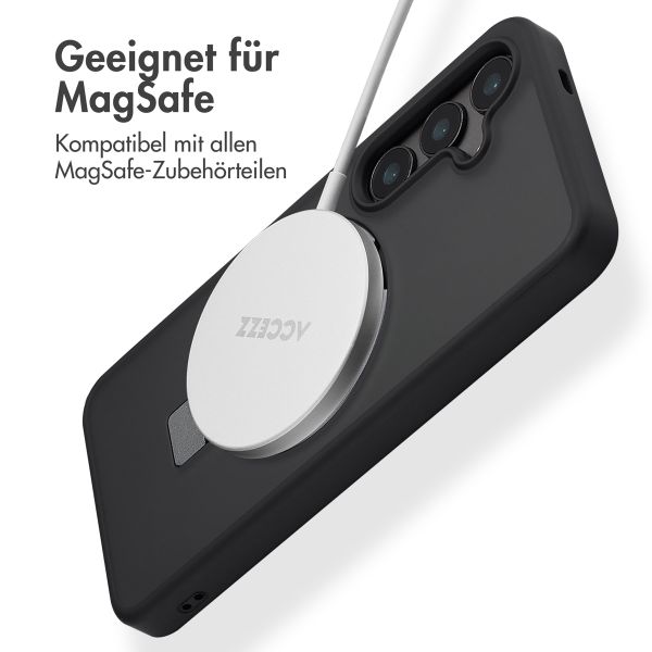 Accezz Ring Stand Backcover mit MagSafe Samsung Galaxy S24 - Schwarz