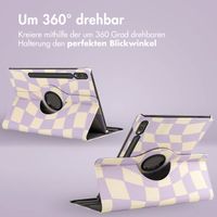 imoshion 360° drehbare Design Klapphülle für das Samsung Galaxy Tab S10 Plus / Tab S9 Plus / Tab S9 FE Plus - Dancing Cubes