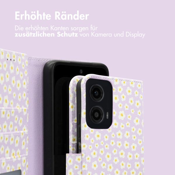 imoshion Design Klapphülle für das Motorola Moto G34 - White Daisy