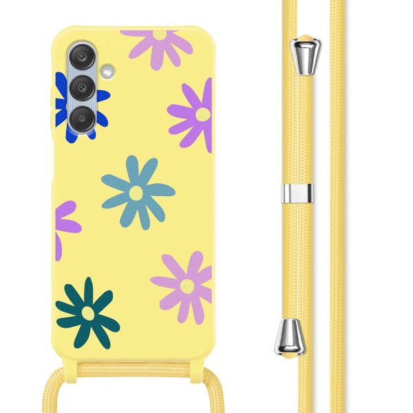 imoshion SilikonHülle design mit Band Samsung Galaxy A25 (5G) - Yellow Flower Distance