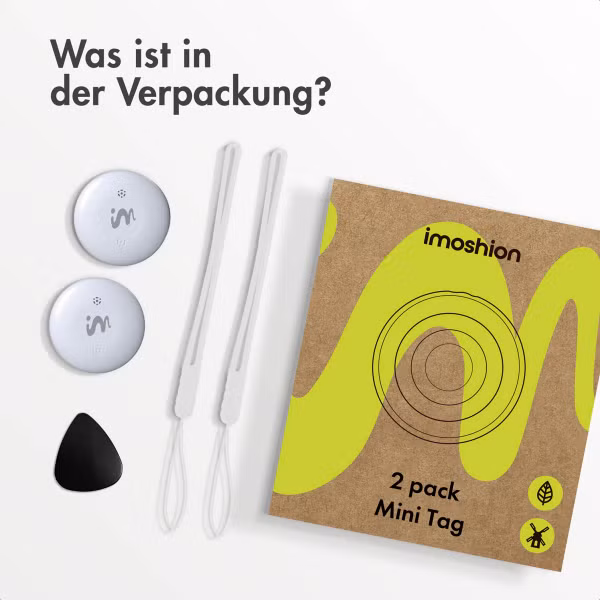 imoshion Wireless Tag - Bluetooth-Tracker für Android - 2 pack - Weiß