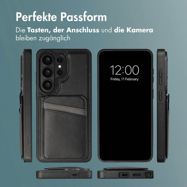 imoshion Backcover mit Kartenfach und Ständer Samsung Galaxy S26 Ultra - Schwarz