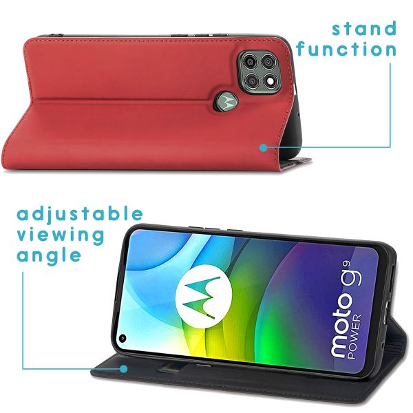 imoshion Slim Folio Klapphülle Motorola Moto G9 Power - Rot