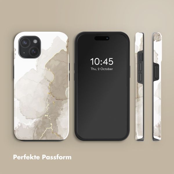 Selencia Vivid Rückabdeckung mit MagSafe Apple iPhone 15 - Marble Light Brown