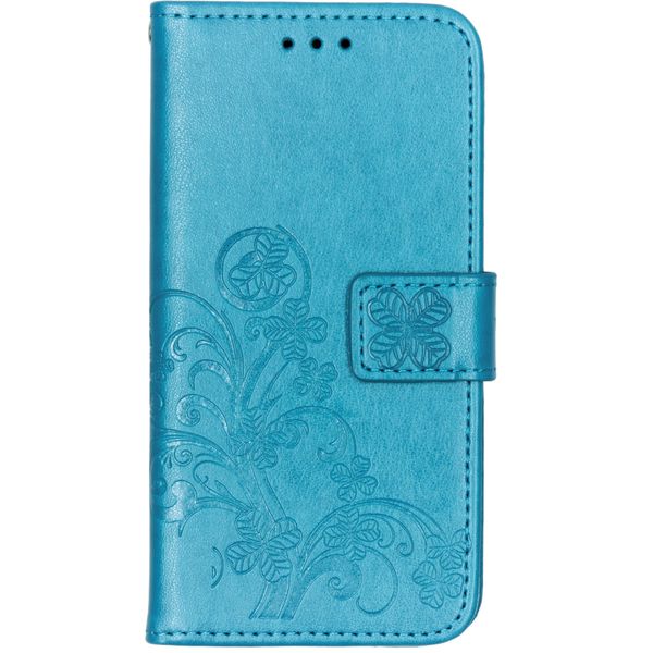 Kleeblumen Klapphülle Türkis für das Samsung Galaxy A40