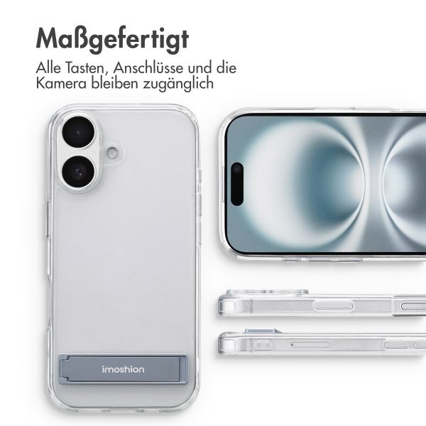 imoshion Back Cover mit Ständer iPhone 16 Plus - Transparent