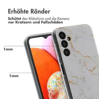 imoshion Design Hülle für das Samsung Galaxy A14 (5G/4G) - White Marble