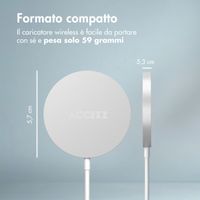 Accezz Wireless Charger USB-C - Drahtloses MagSafe und Qi2-Ladegerät - 1 Meter - Weiß