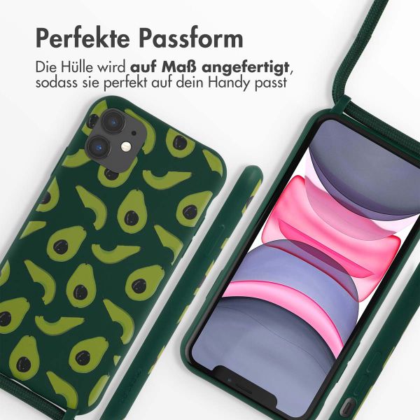 imoshion Silikonhülle design mit Band für das iPhone 11 - Avocado Green