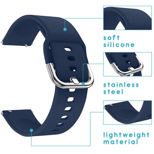 imoshion Silikonband für das  Samsung Galaxy Watch 4 / 5 / 6 / 7 / FE (20 mm) - Dunkelblau