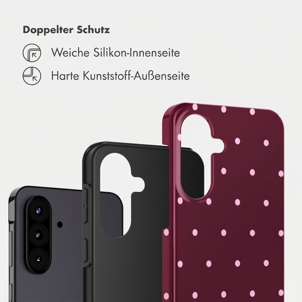 Selencia Vivid Back Cover Samsung Galaxy A57 (5G) - Happy Dots Burgundy