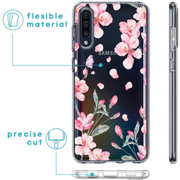 imoshion Design Hülle Samsung Galaxy A50 / A30s - Blume - Rosa