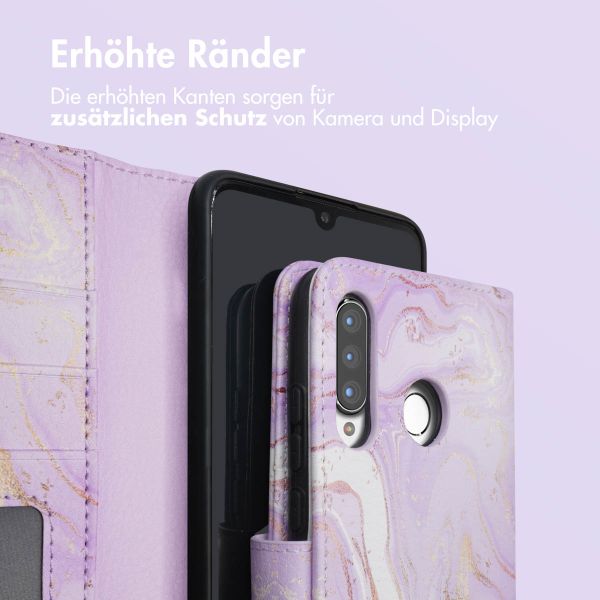 imoshion ﻿Design Klapphülle für das Huawei P30 Lite - Purple Marble