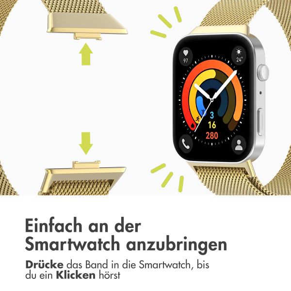 imoshion Mailandische Magnetarmband für das Huawei Watch Fit 3 - Gold