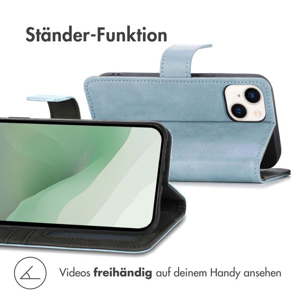 imoshion Luxuriöse Klapphülle Apple iPhone 14 Plus - Hellblau