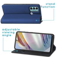 imoshion Slim Folio Klapphülle für das Motorola Moto G60 - Dunkelblau