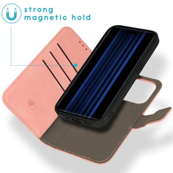 imoshion Entfernbare 2-1 Luxus Klapphülle Apple iPhone 15 Pro - Rosa