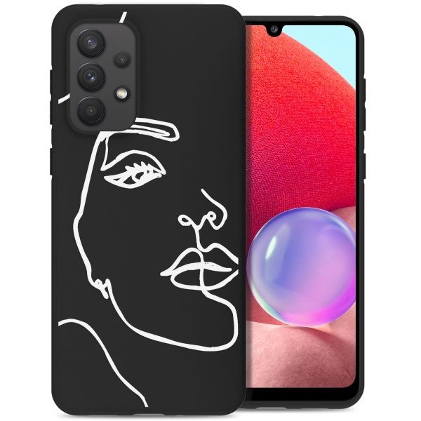 imoshion   Design Hülle für das Samsung Galaxy A33 - Line Art Woman Black 