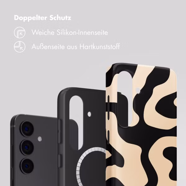 Selencia Vivid Rückabdeckung mit MagSafe Samsung Galaxy S24 - Art Wave Black
