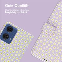 imoshion Design Klapphülle Motorola Moto G04 / G24 - White Daisy