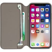 Apple Leather Folio Klapphülle Beige für das Apple iPhone X / Xs