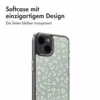 imoshion Design Hülle Apple iPhone 14 - Smoke Green Flowers