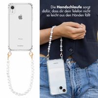 imoshion Back Cover mit Band + Armband für das iPhone Xr - Perlen Herzchen