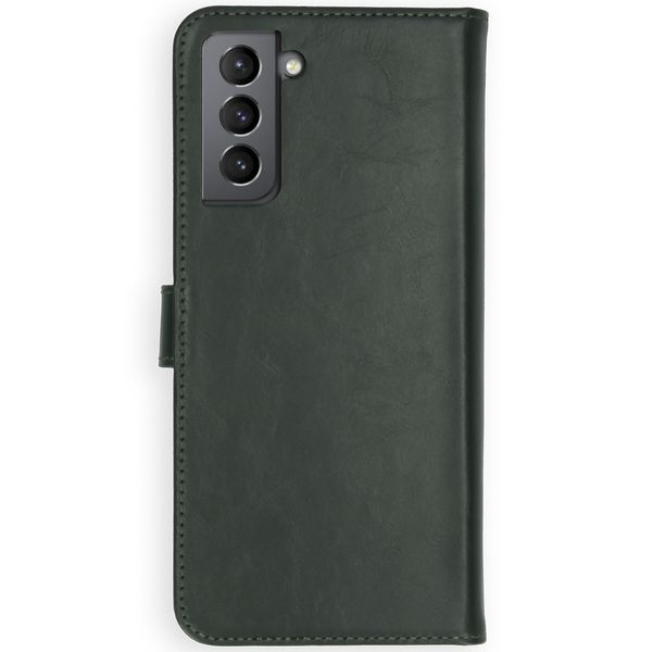 Selencia Echtleder Klapphülle Samsung Galaxy S21 - Grün