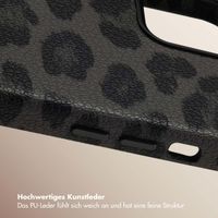 Selencia Sabi Backcover Leopardenmuster mit MagSafe Apple iPhone 12 (Pro) - Midnight Black