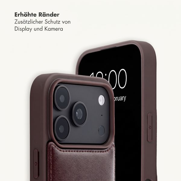 Selencia Nova HandyHülle mit Kordel und Kartenhalter Apple iPhone 18 Pro / 17 Pro - Checks
