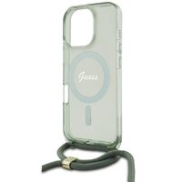 Guess MagSafe IML Back Cover mit crossbody cord Apple iPhone 16 Pro - Grün