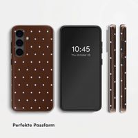 Selencia Vivid Rückabdeckung mit MagSafe Samsung Galaxy S24 - Happy Dots Chocolate