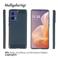 imoshion Brushed Back Cover für das Motorola Moto G85 - Dunkelblau