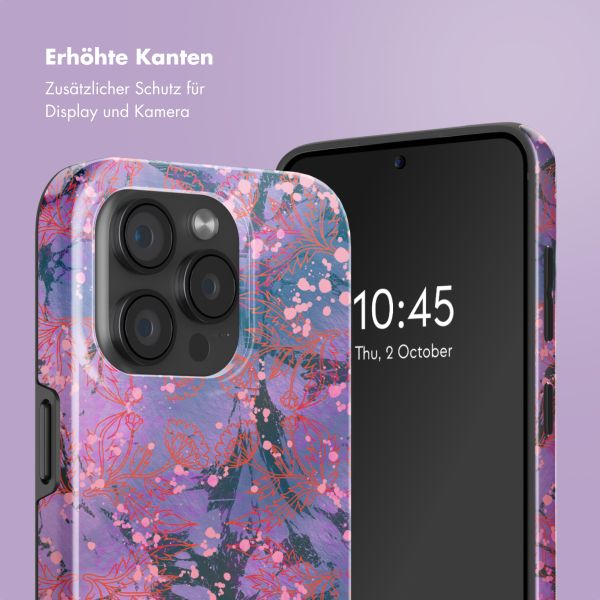 Selencia Vivid Rückabdeckung mit MagSafe Apple iPhone 15 Pro - Fresh Paint Flower Orange