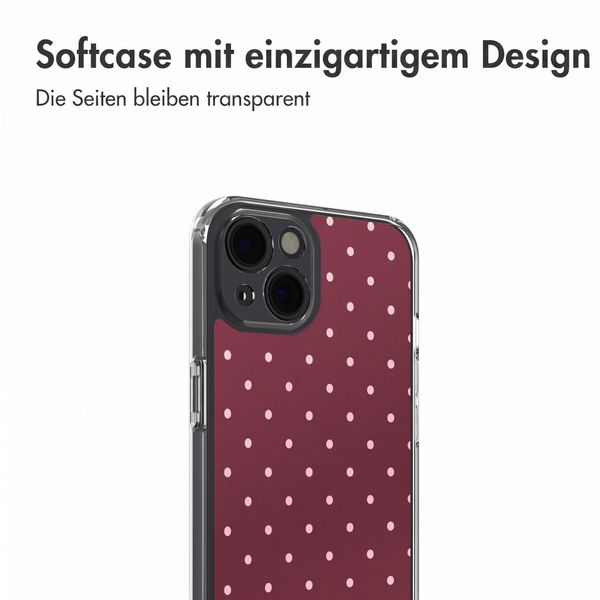 imoshion Design Hülle Apple iPhone 13 - Polka Dot Bordeaux