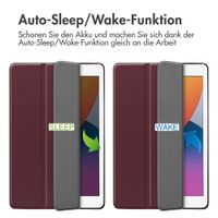 imoshion Trifold Klapphülle Apple iPad 9 (2021) 10.2 Zoll / iPad 8 (2020) 10.2 Zoll / iPad 7 (2019) 10.2 Zoll - Bordeaux
