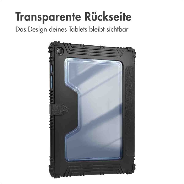 Accezz Rugged Trifold Klapphülle Samsung Galaxy Tab A9 Plus - Schwarz