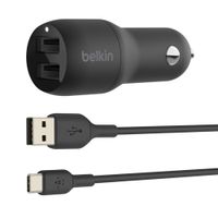 Belkin Boost↑Charge™ ﻿Dual USB KFZ-Ladegerät + USB-C Kabel - 24W