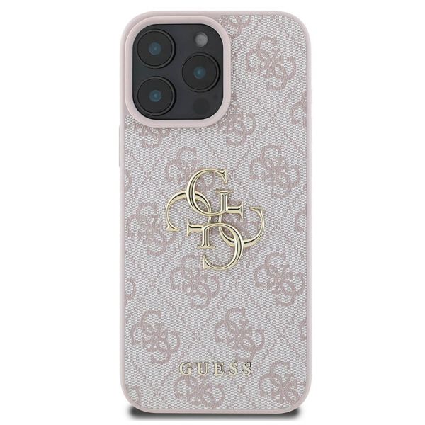 Guess 4G Metal Logo Back Cover für das iPhone 16 Pro - Rosa