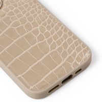 iDeal of Sweden Vegan Leather Back Cover Apple iPhone 15 Pro - Warm Beige Croco