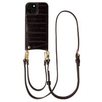 Selencia Nova Echtleder Backcover mit Kartenhalter Apple iPhone 15 - Dark Chocolate