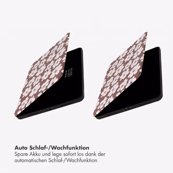 Selencia Vivid Klapphülle Apple iPad Air 11 Zoll (2026) M4 / (2025) M3 / (2024) M2 / Air 5 (2022) / Air 4 (2020) - Choco Flower Pop