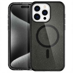 imoshion Sparkle Back Cover mit MagSafe Apple iPhone 15 Pro Max - Glitter Schwarz