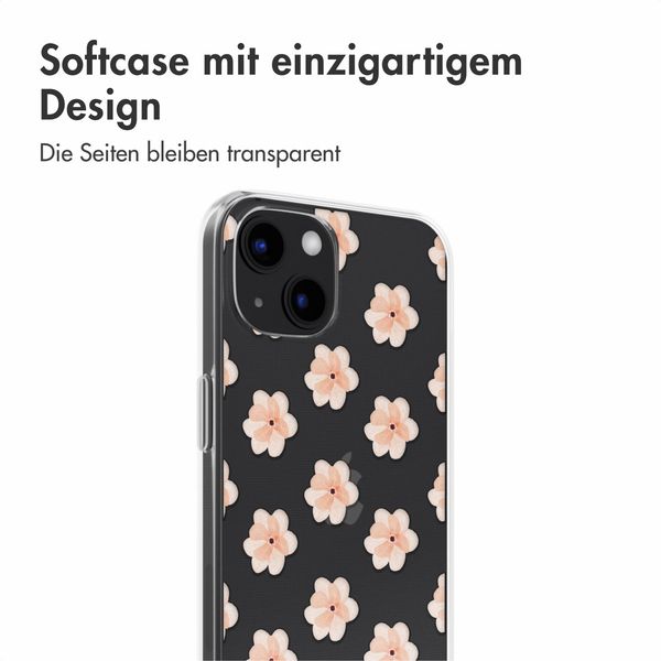 imoshion Design Hülle iPhone 13 - Floral Peach