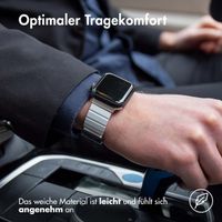 imoshion Magnetlederarmband für Apple Watch Series 1 t/m 9 / SE (38/40/41 mm) | Series 10 / 11 (42 mm) - Weiß