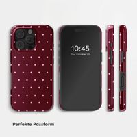 Selencia Vivid Back Cover Apple iPhone 16 Pro - Happy Dots Burgundy