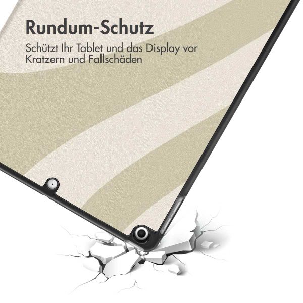 imoshion Design Trifold Klapphülle für das iPad 9 (2021) 10.2 Zoll / iPad 8 (2020) 10.2 Zoll / iPad 7 (2019) 10.2 Zoll - Retro Green